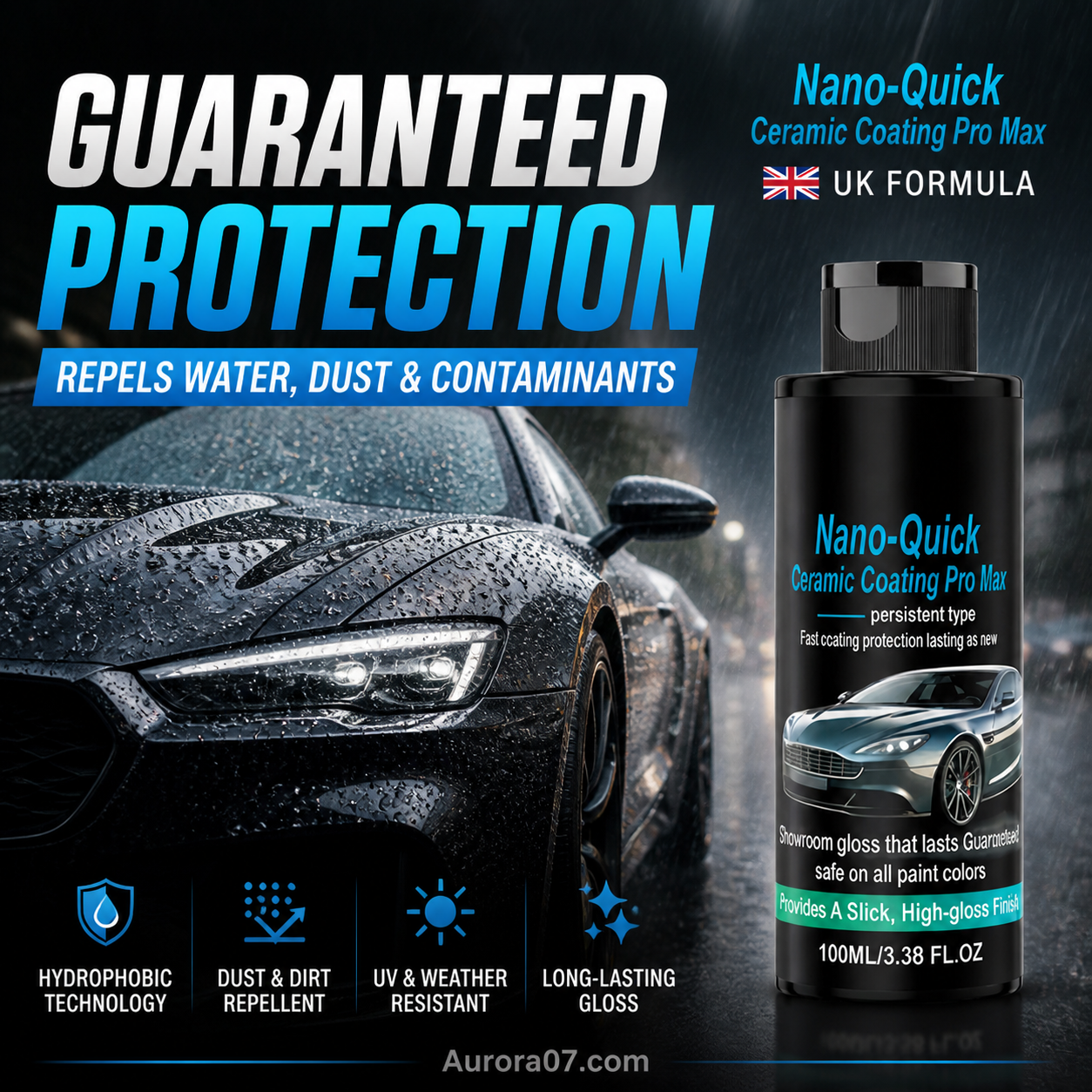 Lumethique™High-Gloss Hydrophobic Nano Ceramic Coating Spray