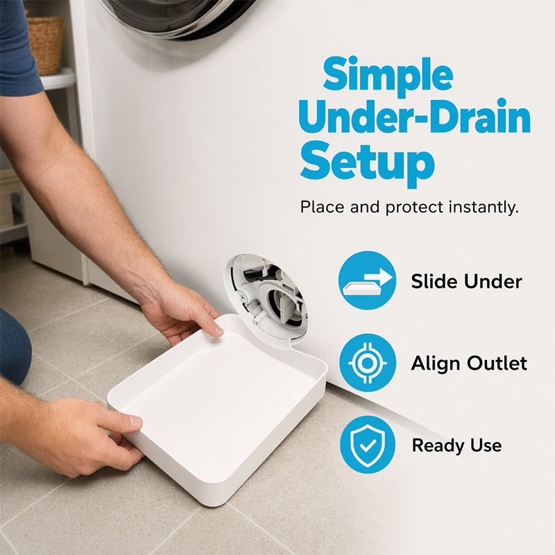 Lumethique™Universal Front-Load Washing Machine Drain Pan